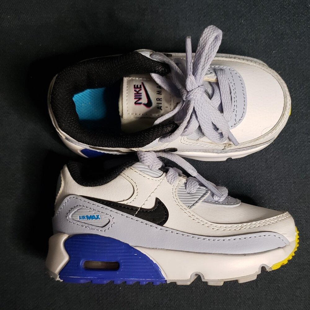 90 TD White and Blue Nike Air Max Size 6C